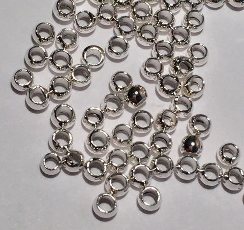 Crimps & Spacer Beads, silver plate – Dancing Sun Crystals